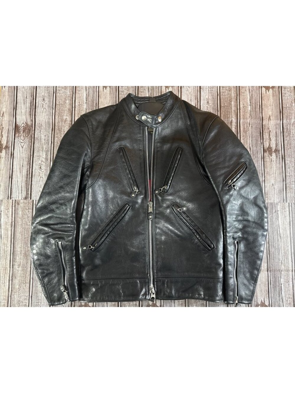 Vanson VAJ-3 X150 CITY Leather Jacket Size SM Black Cowhide Slim Fit Motorcycle